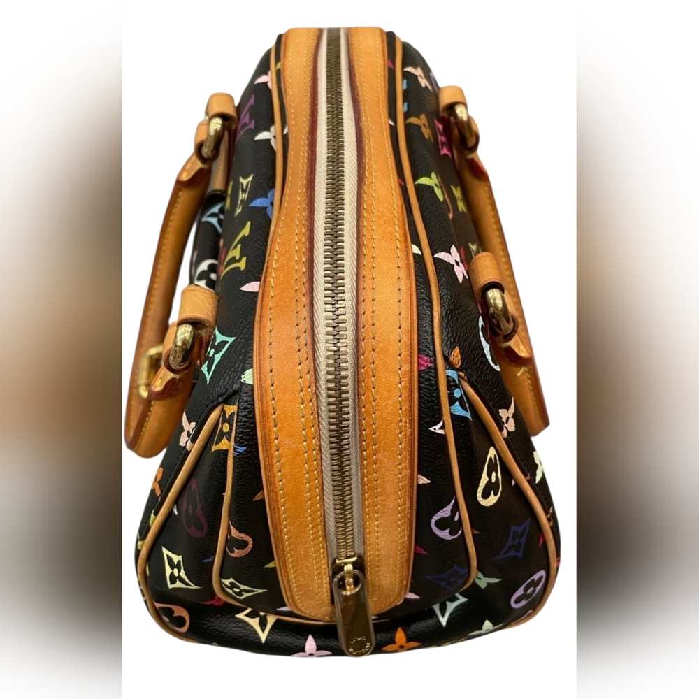 Authentic Vintage Louis Vuitton Black Multicolor Satchel - Picture 3 of 10